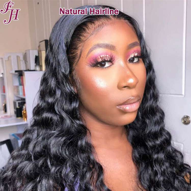 natural loose deep wave wig