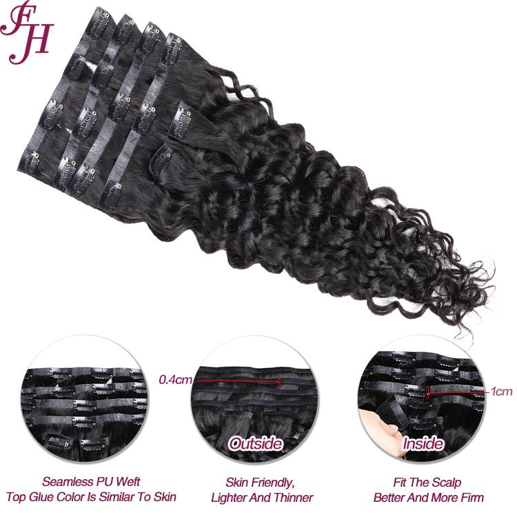 Extensiones de cabello con clip de 18"