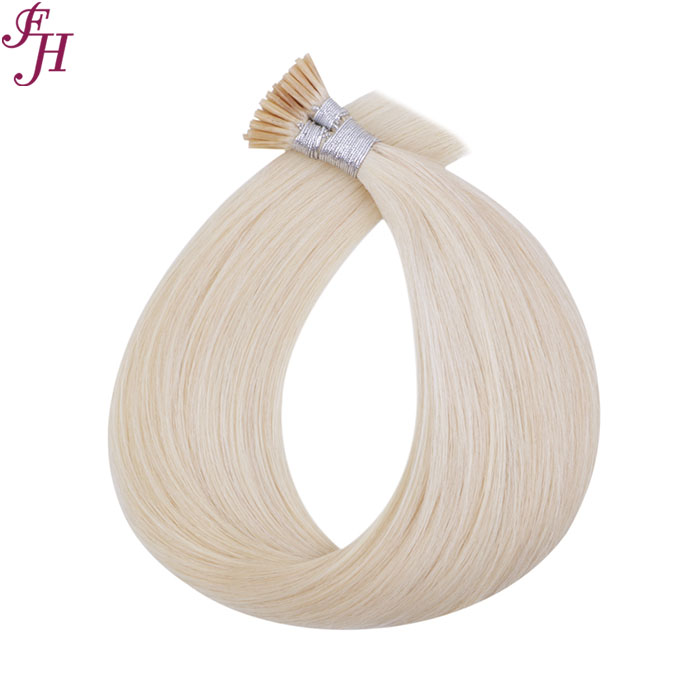 100% remy extension human double i tip hair