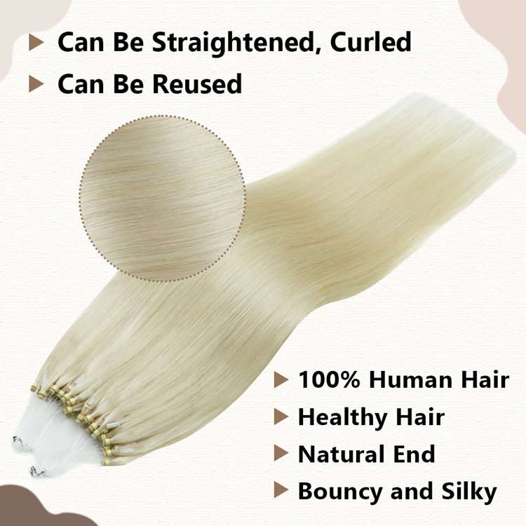 micro loop human hair extensions natural wave
