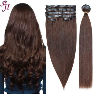 pu clip in hair extension