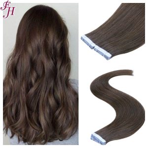 human hair tape in extensions double drawn