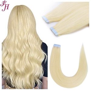blonde tape hair