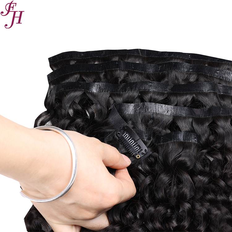 raw clip in extensions human hair