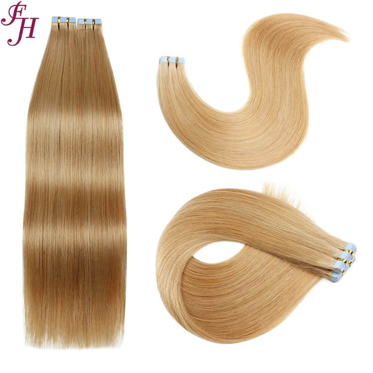 blonde tape in hair extensions