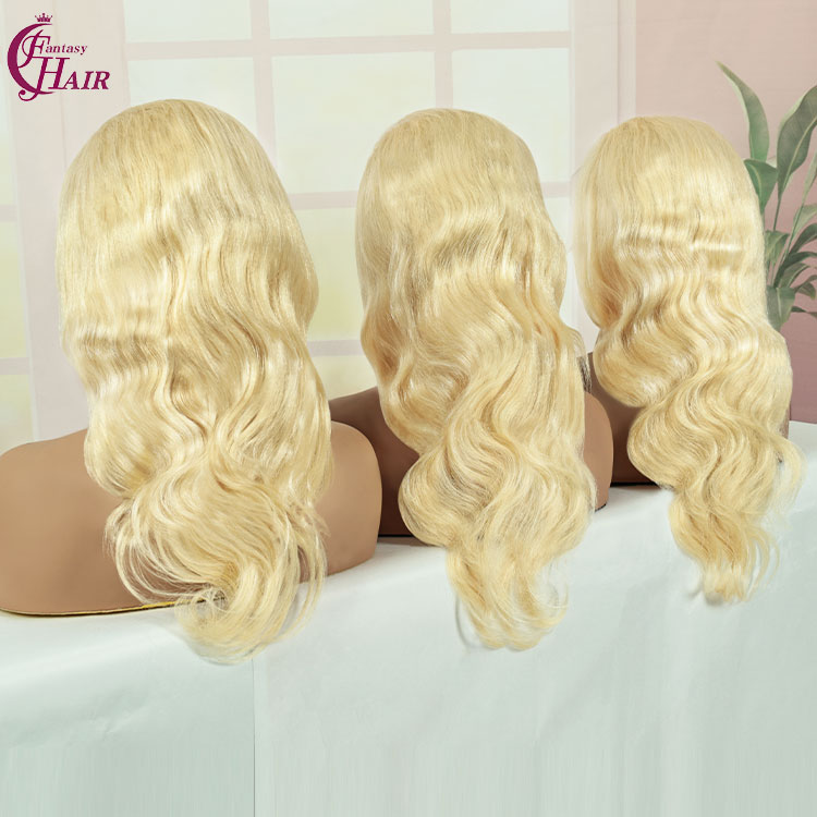 613 blonde human hair wig