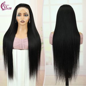 straight human hair wig