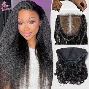 kinky straight zipper wig