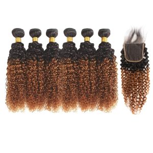human hair bundle closure set