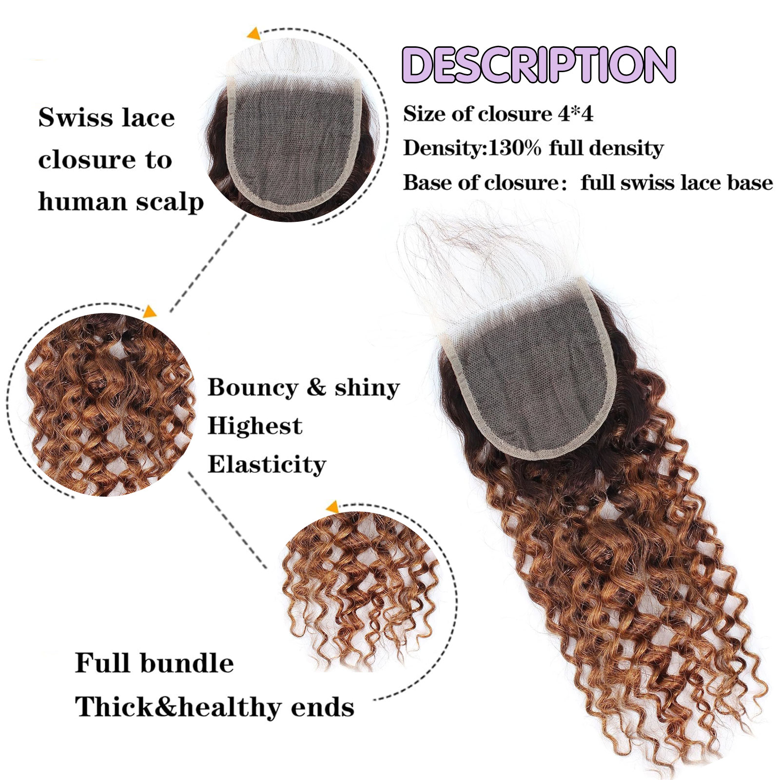 human hair closure