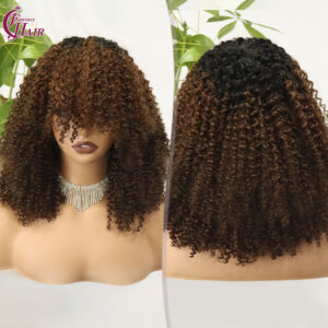 human hair wigs with bangs