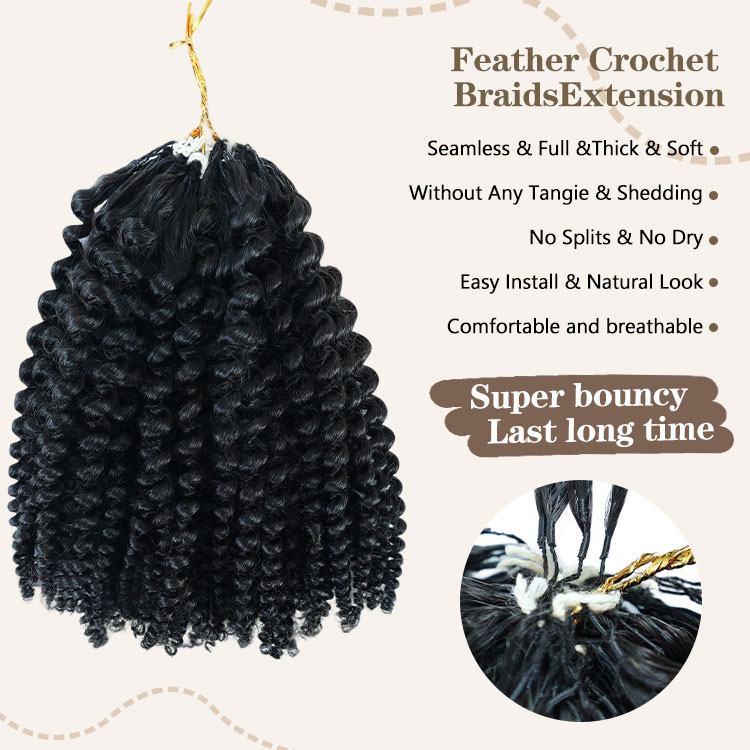 feather crochet hair