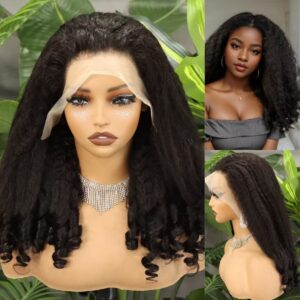 kinky straight human hairs