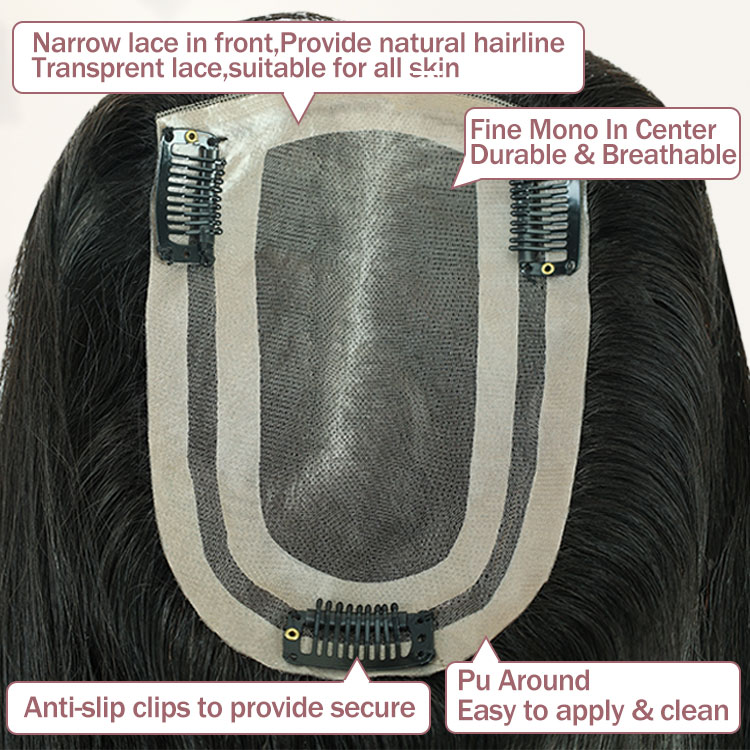 mono base hair topper