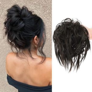 synthetic hair bun