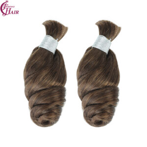 brown human hair bulk