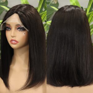 raw human hair bob wig
