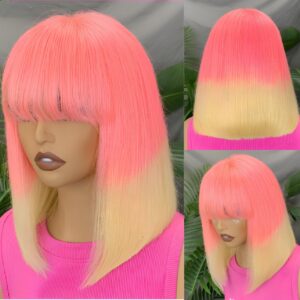 lace bang wig human hair