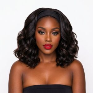 curly headband bob wig