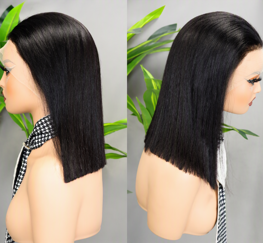 natural black bob wig